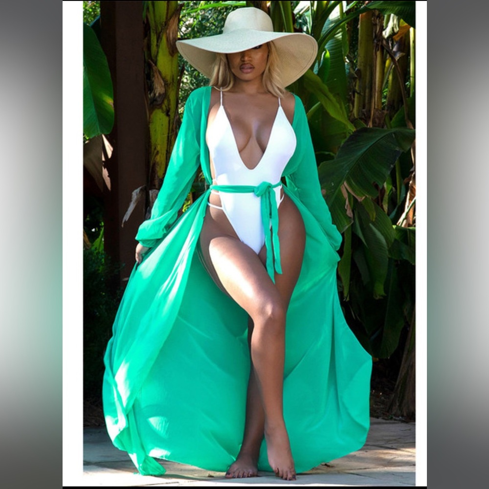 Achilles Sheer Cover Up - Teal